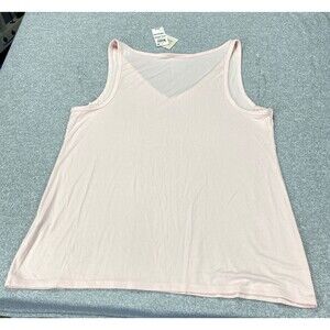 ALFANI Intimates Women's Ultra Soft Modal V-Neck Tank Top Sz XX-Large Pink MSRP: